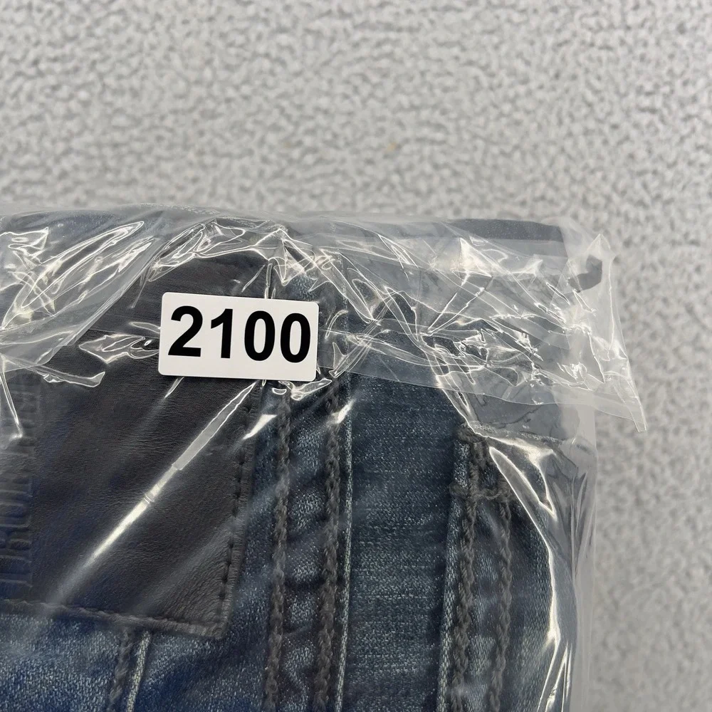 True Religion Mens 44x33 Ricky Relaxed Straight Leg Jeans Y2K Denim Made In USA